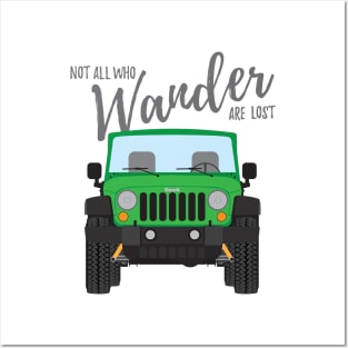 WANDER (green) Posters and Art